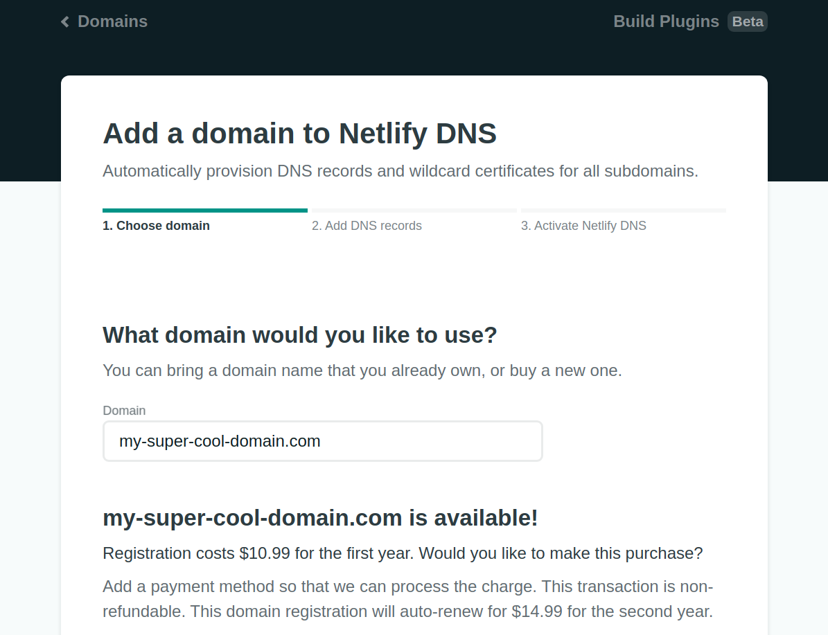 Namecheap Choose Domain